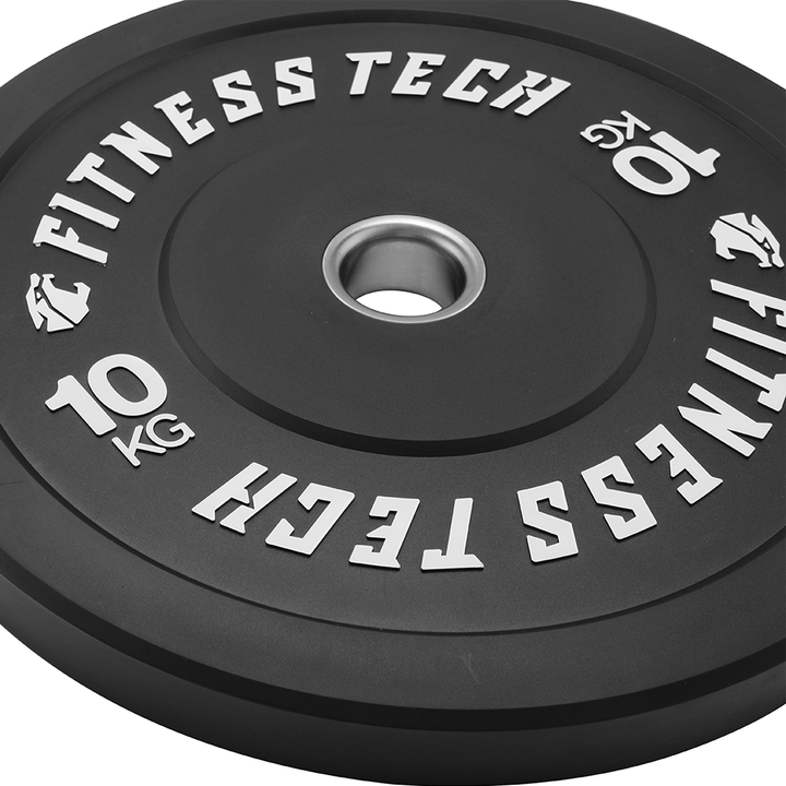 Set 150kg Black Bumper Plate Alta Resistencia