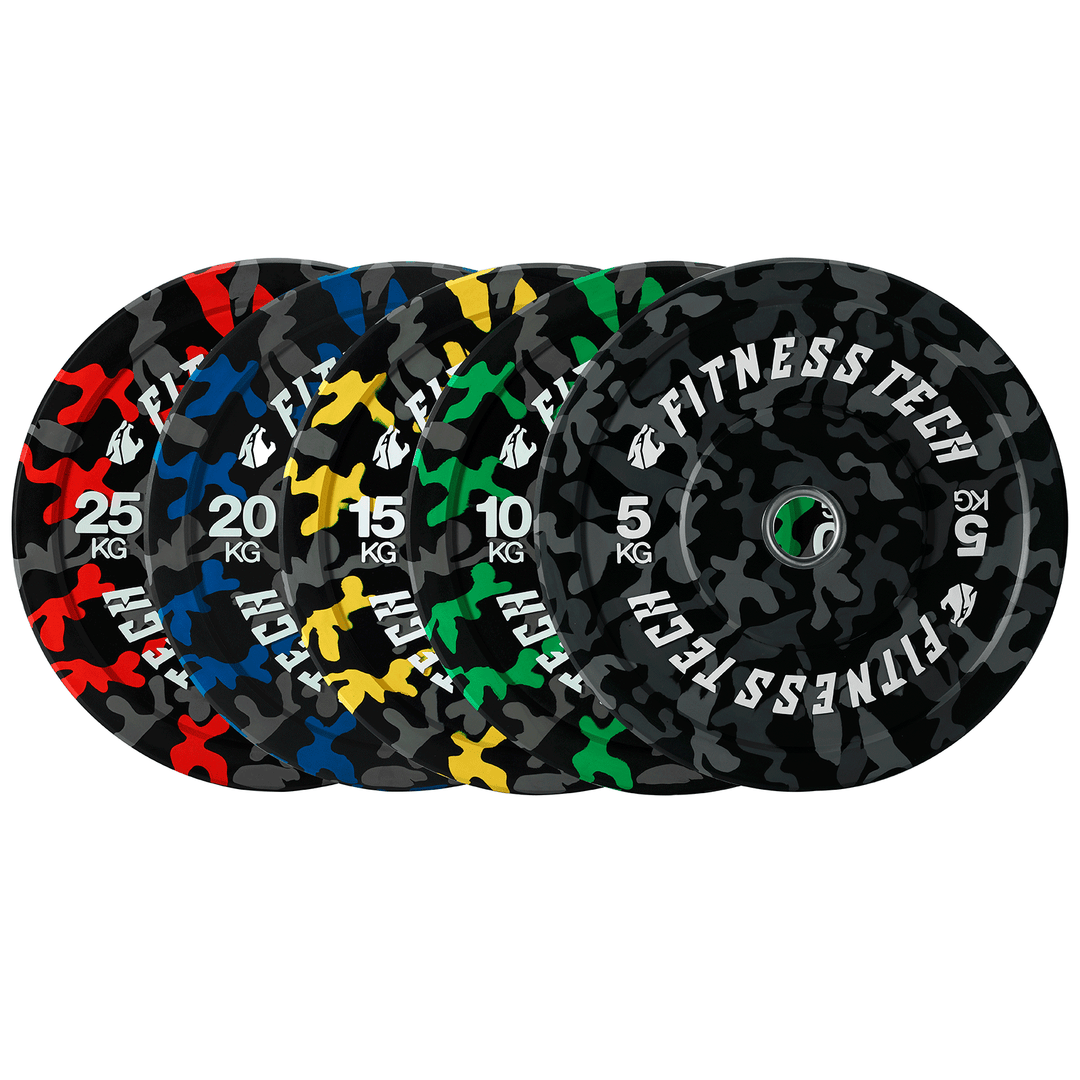 Disco Bumper Plate Camuflaje Flecks Alta Resistencia - Fitness Tech
