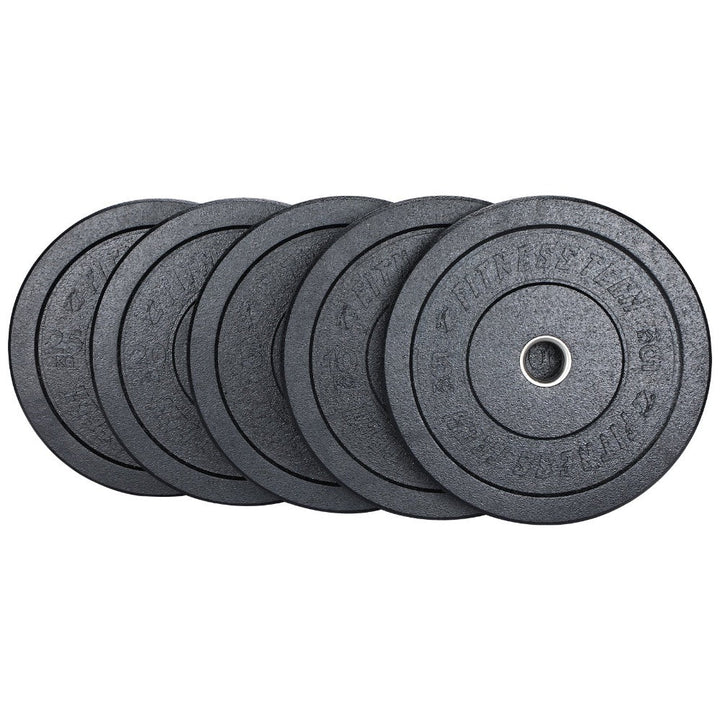 SET DE 150KG Discos Bumper Plate Alta Resistencia Hi Temp Black