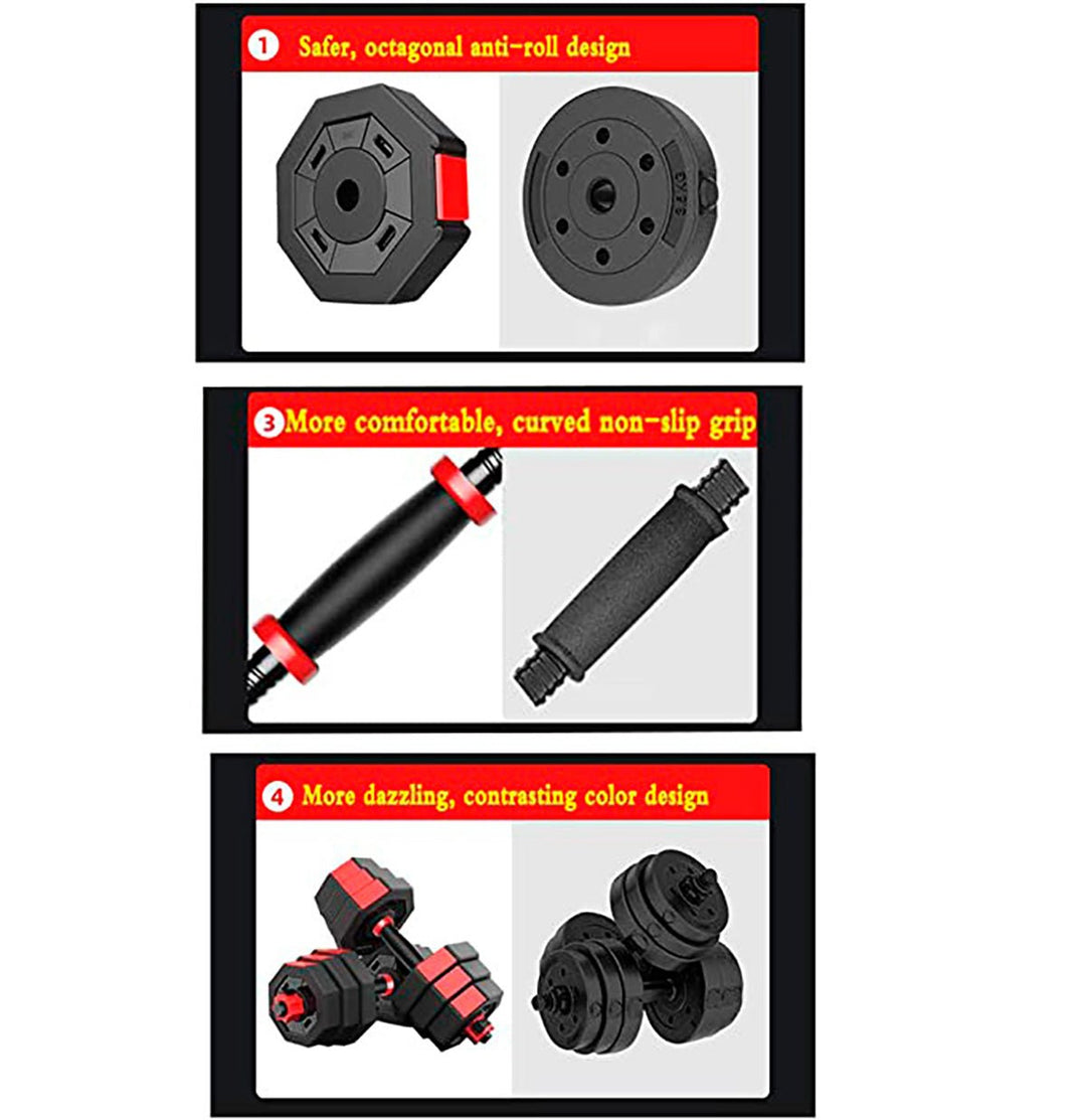 Juego de mancuernas 2 en 1 Octogonal - Fitness Tech