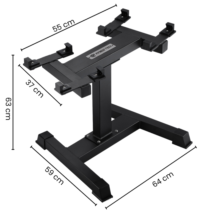 Soporte mancuernas ajustables | Fitness Tech