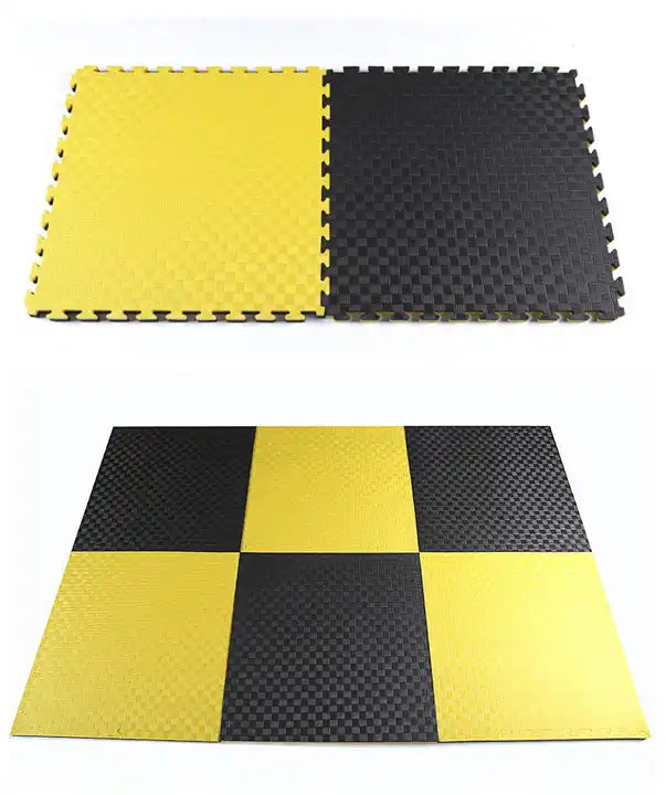Tatami Profesional Puzzle Negro y Amarillo | Fitness Tech