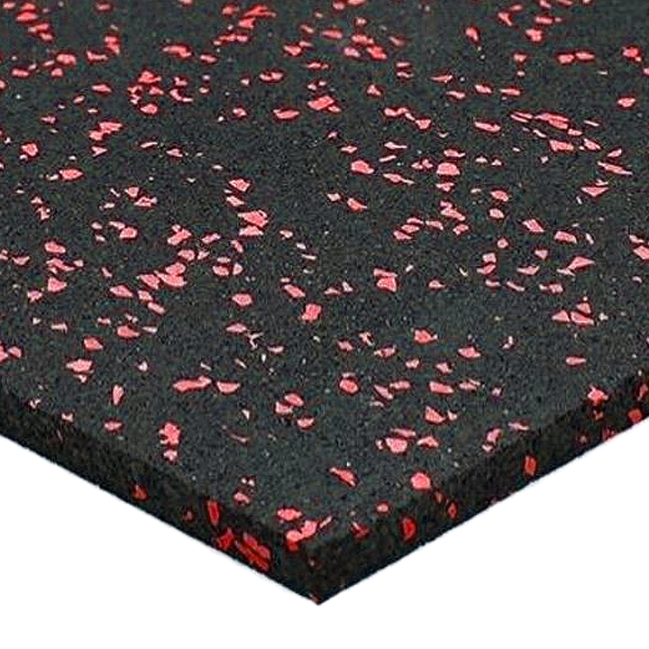 Loseta de Caucho Recta 100x100 cm Rojo EPDM